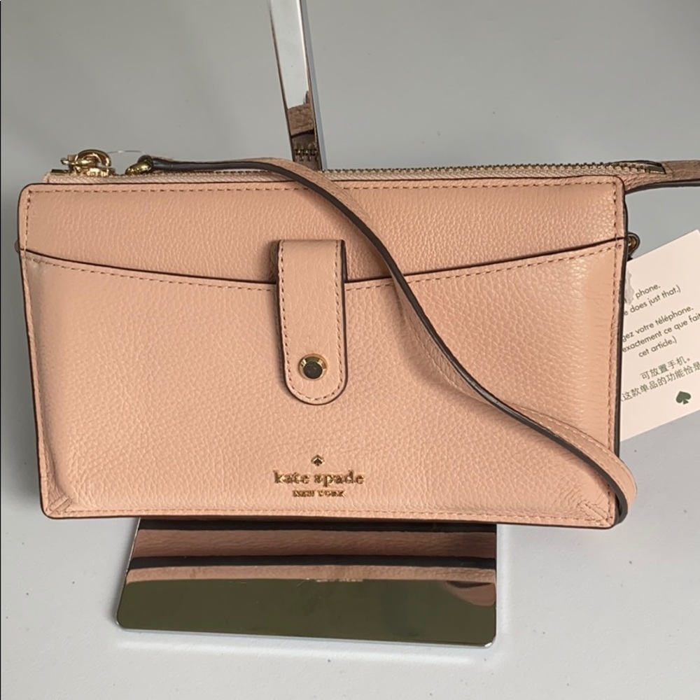 Kate Spade Small Tab Crossbody Rosy cheeks NWT